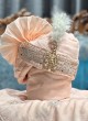 Peach Silk Fabric Dupatta And Royal Style Safa